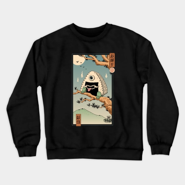 Yokai Onigiri in Edo Crewneck Sweatshirt by Vincent Trinidad Art